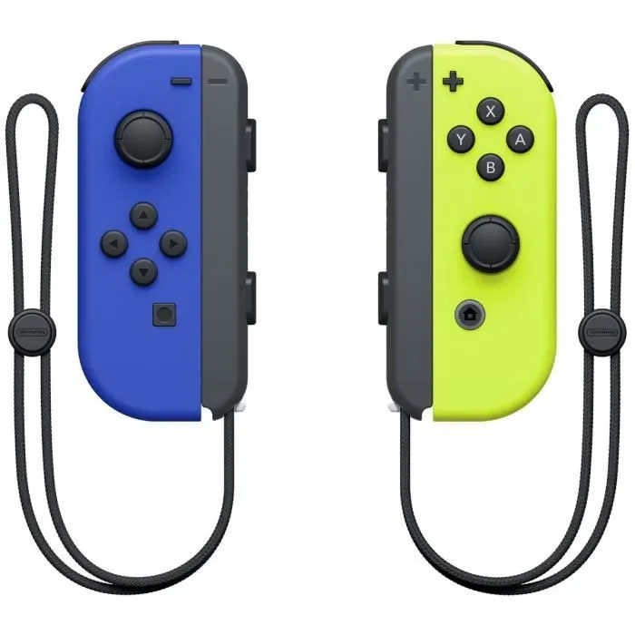 Nintendo Joy-Con, manettes pour Nintendo Switch, paire de manettes Bleu Néon et Jaune Néon, compatibles mode portable et multijoueur
