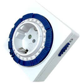 Silver Programateur Minuteur Analogique 24 Heures 3600W 16A 250V IP20 Prise de Terre