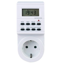 Silver Electronic Programateur Numérique Semanal 3600 W avec Fonction Vacances Blanc