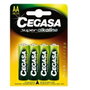 CEGASA Super Alkaline AA LR6, Lot de 4 piles