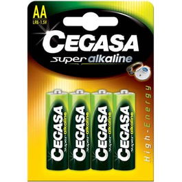 Cegasa Piles Super Alkaline AA LR6 (Lot de 4)