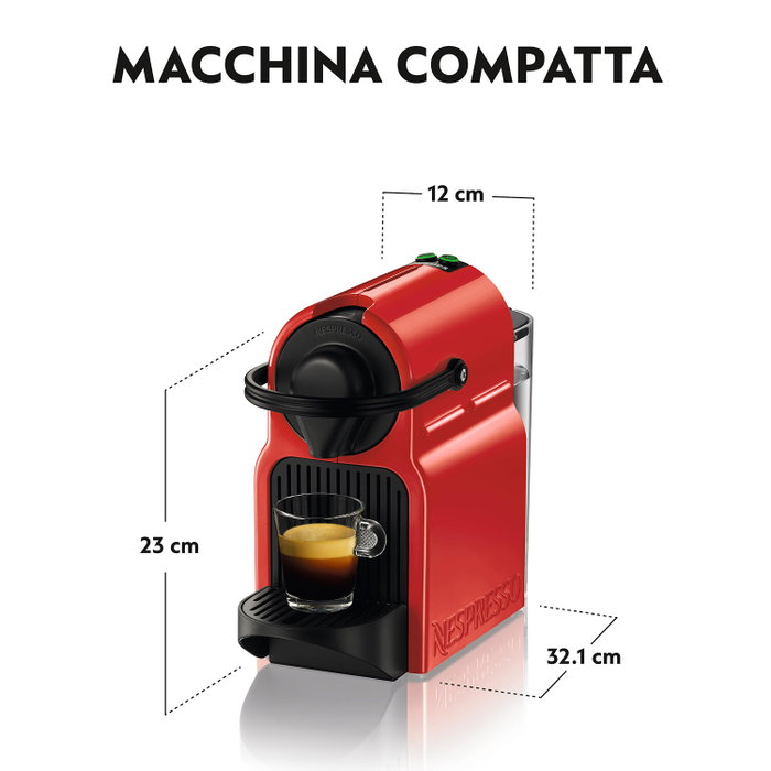 Krups XN1005K Machine à Capsules Nespresso Inissia - Rouge Krups XN1005K Machine à Capsules Nespresso Inissia - Rouge