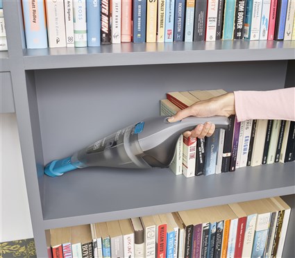 Black+Decker NVC-215-WA Aspirateur Main Cyclonique sans Fil 7.2V Li-ion avec Technologie Grab&Go, Boquille Longue et Réservoir Translucide