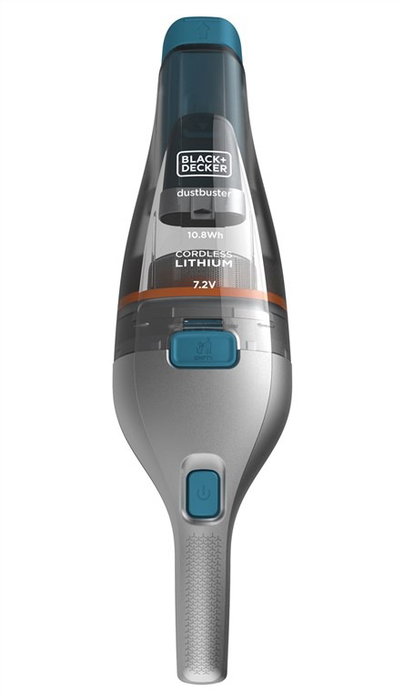 Black+Decker NVC-215-WA Aspirateur Main Cyclonique sans Fil 7.2V Li-ion avec Technologie Grab&Go, Boquille Longue et Réservoir Translucide