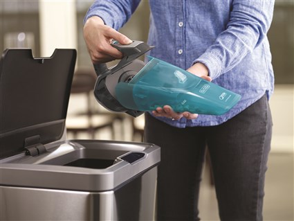 Black+Decker Aspirateur Main sans Fil WDA-320-J Dustbuster, Lithium 10.8V, Aspire Poussière et Liquides, Design Ergonomique avec Dépôt Translucide