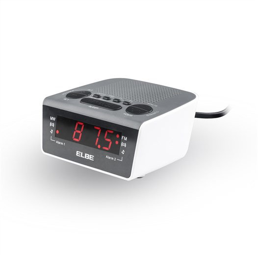 Elbe CR-932 Réveil Radio Numérique avec Affichage LED 7 cm (15 cm), Alarme FM/AM, Mémoire 20 Stations, Snooze et Fonction Sleep