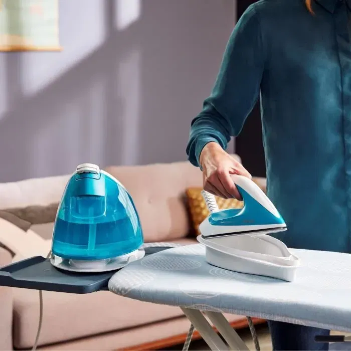 Philips GC7920/20 PerfectCare Performer - Centrale vapeur 2400W, 6.5 bars, réservoir 1.5L, semelle SteamGlide, technologie OptimalTEMP, fonction défroissage vertical - Bleu et blanc