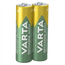 Varta 56816101402 - Piles rechargeables Ni-MH AA 2100mAh, 2 unités, 11% matériaux recyclés, technologie "Prêt à l'emploi", faible autodécharge