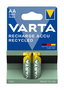 Varta 56816101402 - Piles rechargeables Ni-MH AA 2100mAh, 2 unités, 11% matériaux recyclés, technologie "Prêt à l'emploi", faible autodécharge