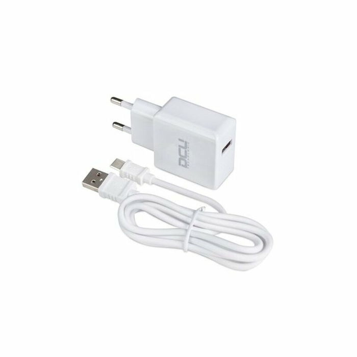 Chargeur mural + Câble USB A vers USB C DCU 66826 Blanc (1 m) Chargeur mural + Câble USB A vers USB C DCU 66826 Blanc (1 m)
