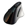 Elbe RT-102 Souris Sans Fil Verticale Ergonomique pour Prévenir les Douleurs, Pile Incluse, Noir - Technologie Plug & Play, Récepteur USB Nano