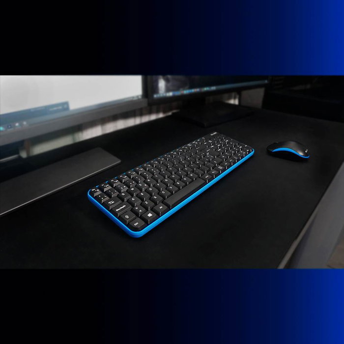 Elbe PTR-101 Pack clavier et souris sans fil Bleu-Noir Elbe PTR-101 Pack clavier et souris sans fil Bleu-Noir