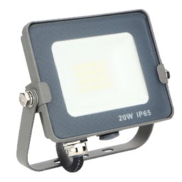 Silver Projecteur LED IP65 20W 1600lm 5700K Gris Cool Light