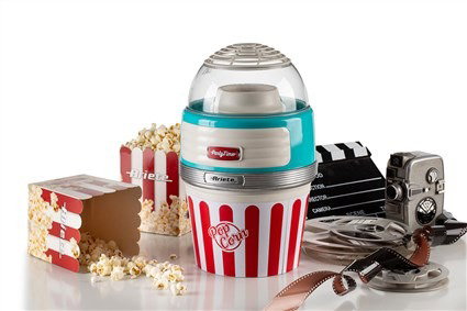Ariete 2957/01 - Machine à pop-corn Party Time Big Popper bleue - Machine retro - Préparez des pop-corn naturels au maïs en quelques minutes Ariete 2957/01 - Machine à pop-corn Party Time Big Popper bleue - Machine retro - Préparez des pop-corn naturels au maïs en quelques minutes
