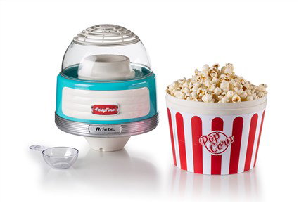 Ariete 2957/01 - Machine à pop-corn Party Time Big Popper bleue - Machine retro - Préparez des pop-corn naturels au maïs en quelques minutes Ariete 2957/01 - Machine à pop-corn Party Time Big Popper bleue - Machine retro - Préparez des pop-corn naturels au maïs en quelques minutes