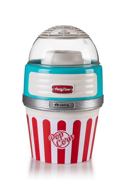 Ariete 2957/01 - Machine à pop-corn Party Time Big Popper bleue - Machine retro - Préparez des pop-corn naturels au maïs en quelques minutes Ariete 2957/01 - Machine à pop-corn Party Time Big Popper bleue - Machine retro - Préparez des pop-corn naturels au maïs en quelques minutes