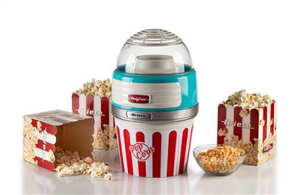 Ariete 2957/01 - Machine à pop-corn Party Time Big Popper bleue - Machine retro - Préparez des pop-corn naturels au maïs en quelques minutes Ariete 2957/01 - Machine à pop-corn Party Time Big Popper bleue - Machine retro - Préparez des pop-corn naturels au maïs en quelques minutes