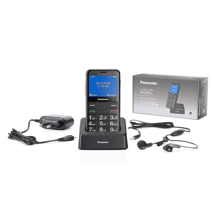 Téléphone portable pour personnes âgées Panasonic KX-TU155EXRN 2,4"