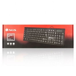 Clavier NGS NGS-KEYBOARD-0344 Noir Espagnol Qwerty