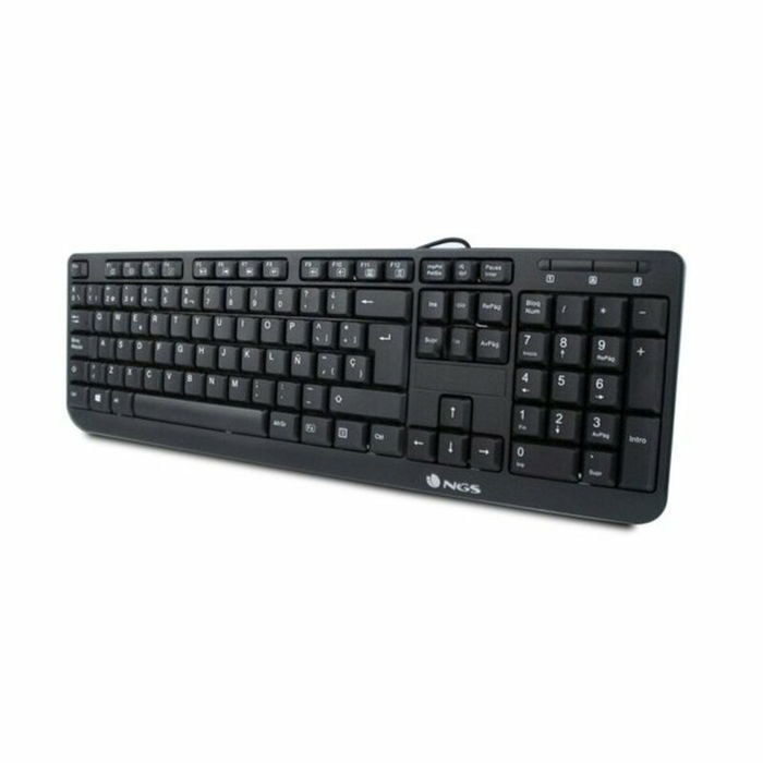 Clavier NGS NGS-KEYBOARD-0344 Noir Espagnol Qwerty Clavier NGS NGS-KEYBOARD-0344 Noir Espagnol Qwerty