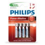 Philips Piles alcalines AAA LR03, Blister de 4 unités
