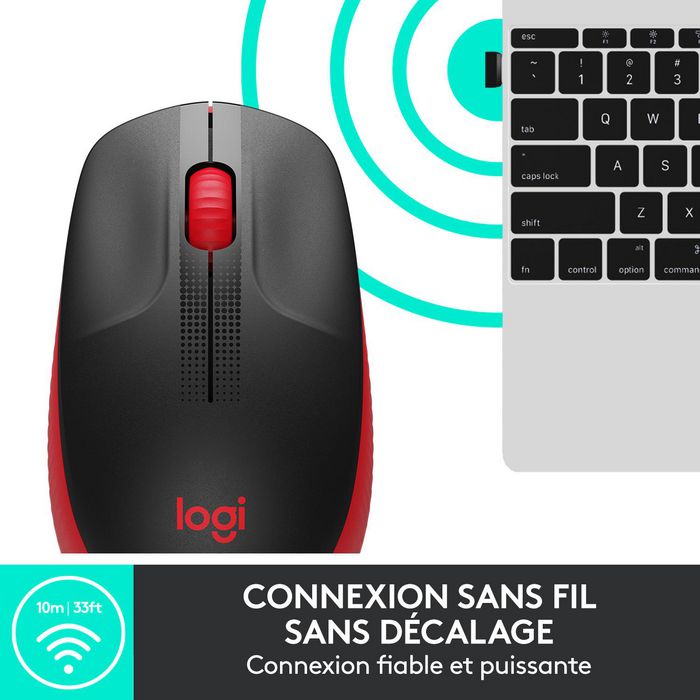 Logitech M190 Souris sans fil ergonomique pour PC, 1000 DPI, autonomie 18 mois, connexion jusqu'à 10 m, avec récepteur USB, pile AA incluse Logitech M190 Souris sans fil ergonomique pour PC, 1000 DPI, autonomie 18 mois, connexion jusqu'à 10 m, avec récepteur USB, pile AA incluse