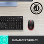 Logitech M190 Souris sans fil ergonomique pour PC, 1000 DPI, autonomie 18 mois, connexion jusqu'à 10 m, avec récepteur USB, pile AA incluse
