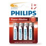 Philips Piles alcalines AA LR6 1,5V (Pack de 4)