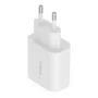 Belkin Chargeur secteur USB-C 25 W PD PPS Blanc, Charge rapide pour smartphones et tablettes.
