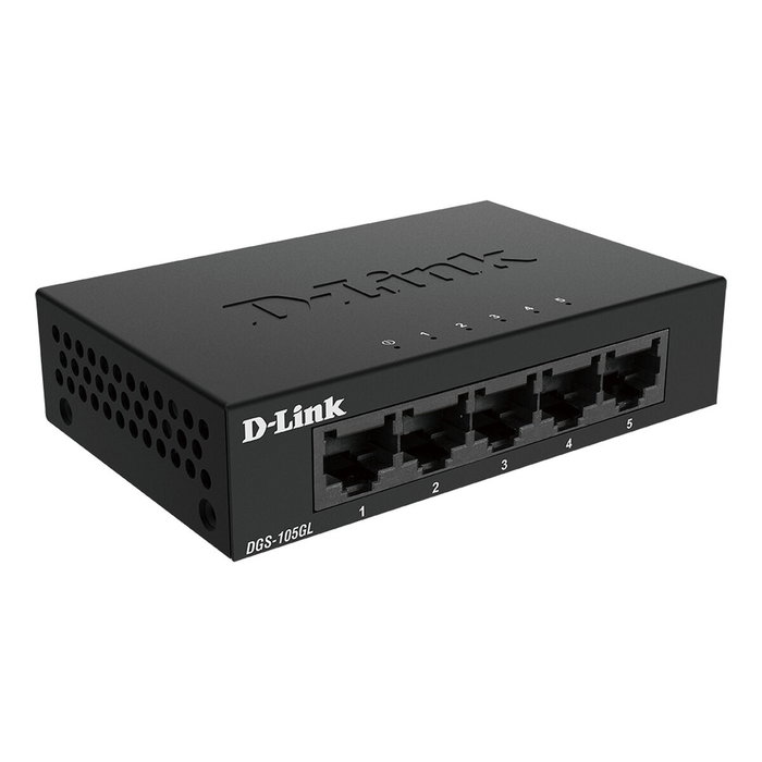 D-Link DGS-105GL Switch 5 ports Gigabit Ethernet Noir D-Link DGS-105GL Switch 5 ports Gigabit Ethernet Noir