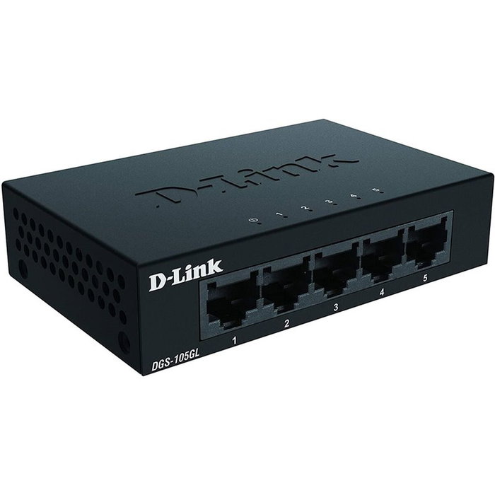 D-Link DGS-105GL Switch 5 ports Gigabit Ethernet Noir D-Link DGS-105GL Switch 5 ports Gigabit Ethernet Noir