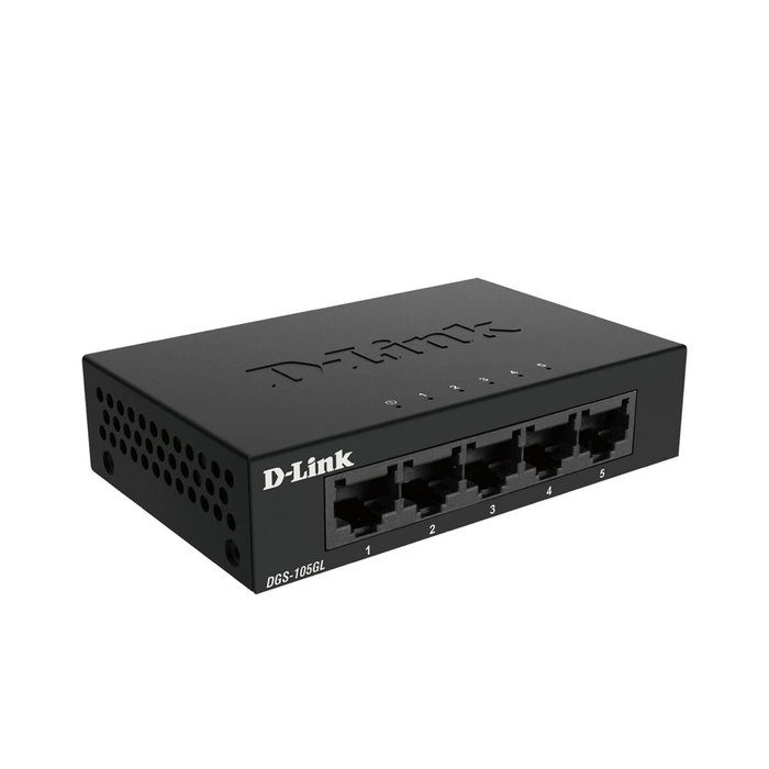 D-Link DGS-105GL Switch 5 ports Gigabit Ethernet Noir D-Link DGS-105GL Switch 5 ports Gigabit Ethernet Noir