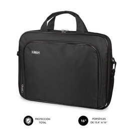Subblim Maletín pour ordinateur portable 15.4-16 pouces Oxford, noir, en polyester résistant avec compartiments