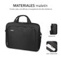 Subblim Maletín pour ordinateur portable 15.4-16 pouces Oxford, noir, en polyester résistant avec compartiments