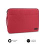 Subblim Housse Urban pour ordinateur portable 15.6 pouces, étui de transport rembourré en polyester 600D rouge - Protection légère et élégante