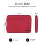 Subblim Housse Urban pour ordinateur portable 15.6 pouces, étui de transport rembourré en polyester 600D rouge - Protection légère et élégante