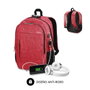 Subblim Mochila Urban Lock Backpack pour Ordinateur Portable 15.6 Pouces, Système Antivol à Code, Port USB, Rouge