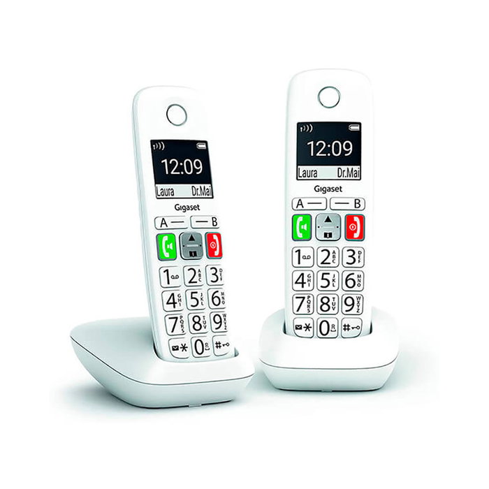 Téléphone Sans Fil Gigaset E290 Duo Blanc