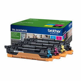 Brother TN-243CMYK / TN243CMYK Pack multipack de 4 cartouches de toner noir, cyan, magenta, jaune