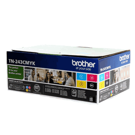 Brother TN-243CMYK / TN243CMYK Pack multipack de 4 cartouches de toner noir, cyan, magenta, jaune