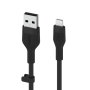 Belkin CAA008BT1MBK Câble USB-A vers Lightning Silicone avec Clip 1m Noir