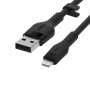 Belkin CAA008BT1MBK Câble USB-A vers Lightning Silicone avec Clip 1m Noir