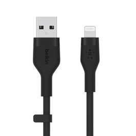 Belkin CAA008BT1MBK Câble USB-A vers Lightning Silicone avec Clip 1m Noir