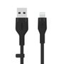 Belkin CAA008BT1MBK Câble USB-A vers Lightning Silicone avec Clip 1m Noir