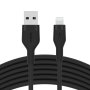 Belkin CAA008BT1MBK Câble USB-A vers Lightning Silicone avec Clip 1m Noir