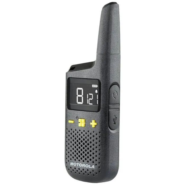 Motorola XT185 Talkabout PMR446, Émetteur-récepteur radio professionnel 16 canaux avec batterie Li-Ion 24h (2 pièces incluses)