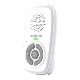 Motorola AM21 Moniteur bébé audio avec DECT, portée 300 m, microphone haute sensibilité, contrôle du volume, alimentation secteur/batterie, blanc
