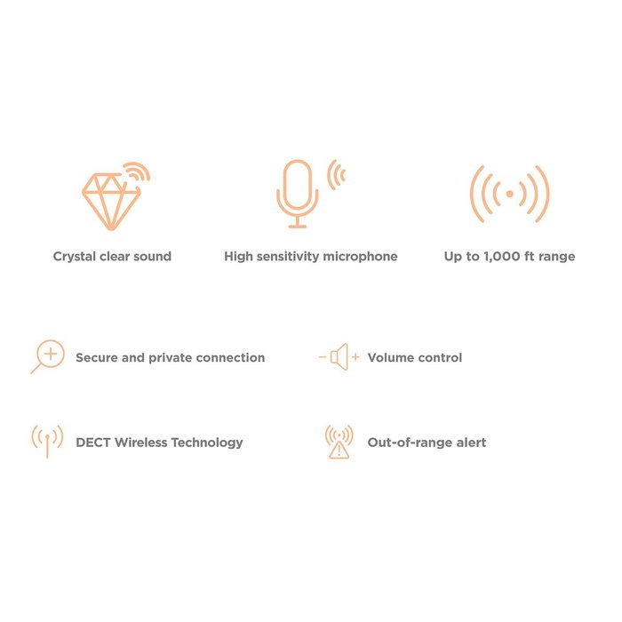 Motorola Moniteur bébé audio AM21 - Blanc