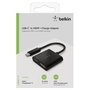 Belkin AVC002btBK Adaptateur USB-C vers HDMI avec charge 60W - Noir