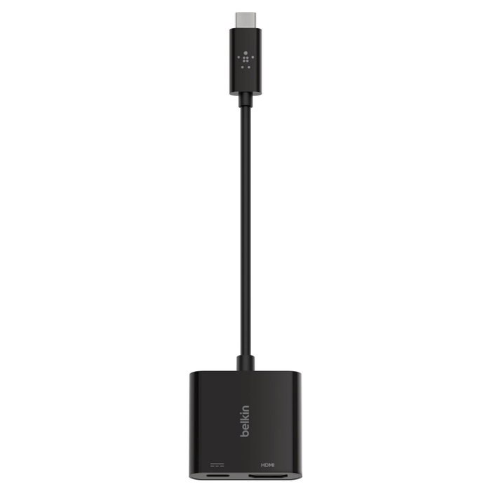 Belkin AVC002btBK Adaptateur USB-C vers HDMI avec charge 60W - Noir Belkin AVC002btBK Adaptateur USB-C vers HDMI avec charge 60W - Noir